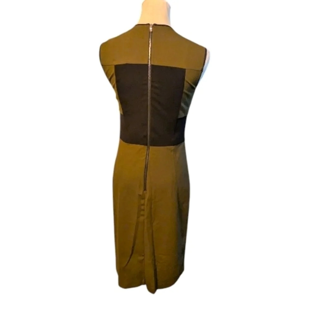 NWT Kenneth Cole New York Olive Pencil Dress 4 - Picture 3 of 5